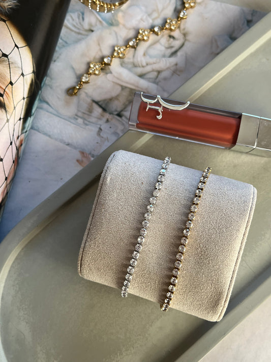 Βραχιόλι Ατσάλινο Ριβιέρα με Ζιργκόν 'Agatha'