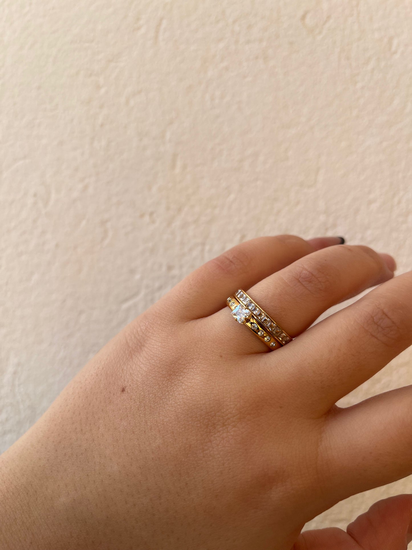 Δαχτυλίδι Ατσάλινο Μονόπετρο-Βέρα με Πέτρα και Ζιργκόν 'My Only One'