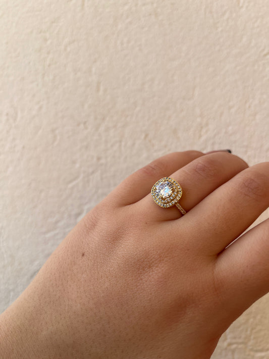 Δαχτυλίδι Ατσάλινο Μονόπετρο με Ζιργκόν 'For Her'