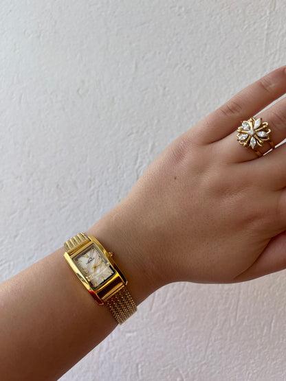 Δαχτυλίδι Ατσάλινο 'Anti-stress' με Ζιργκόν 'Floral Grace'