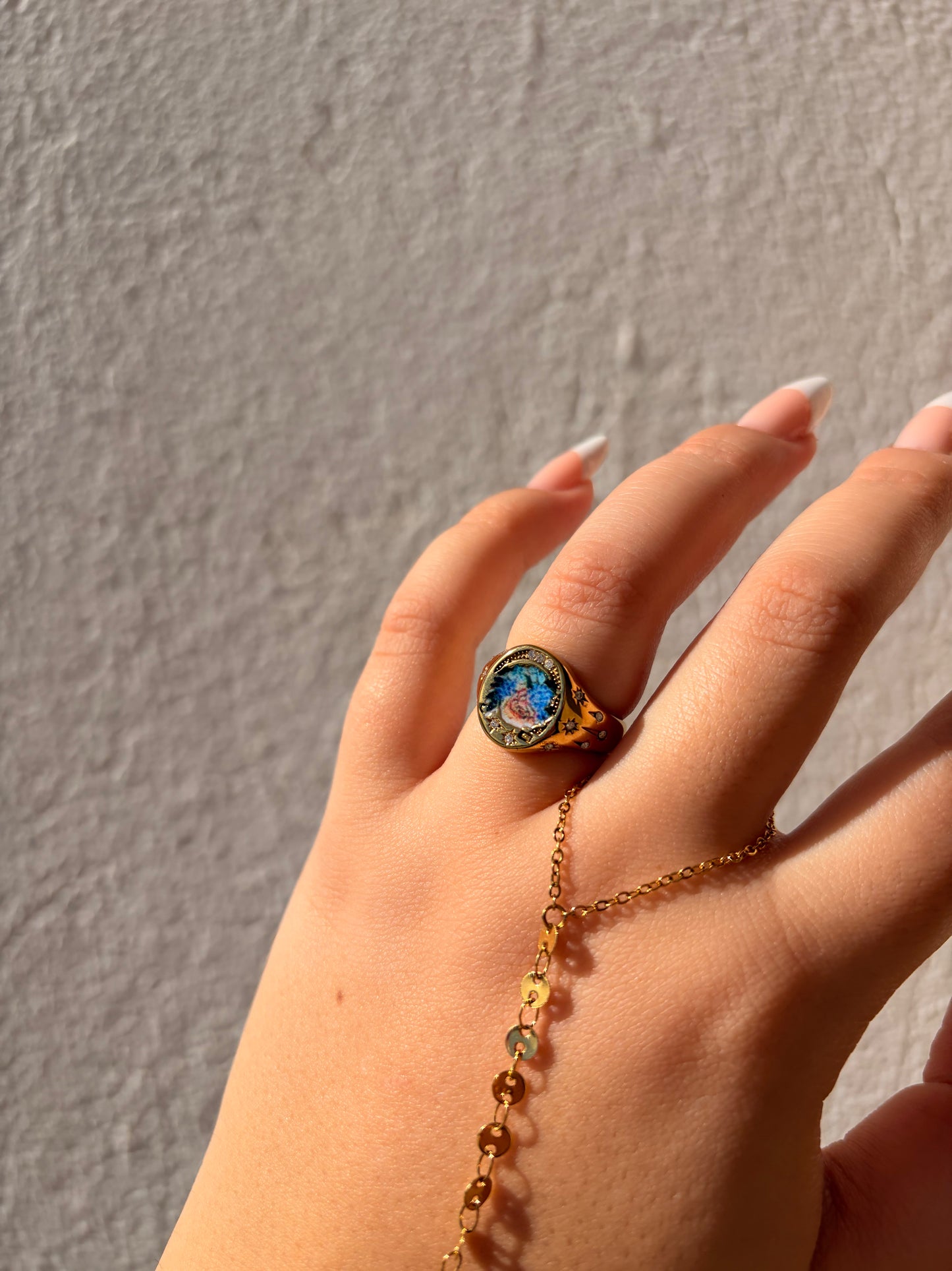 Δαχτυλίδι Ατσάλινο Vintage με Ζιργκον ‘Heirloom’