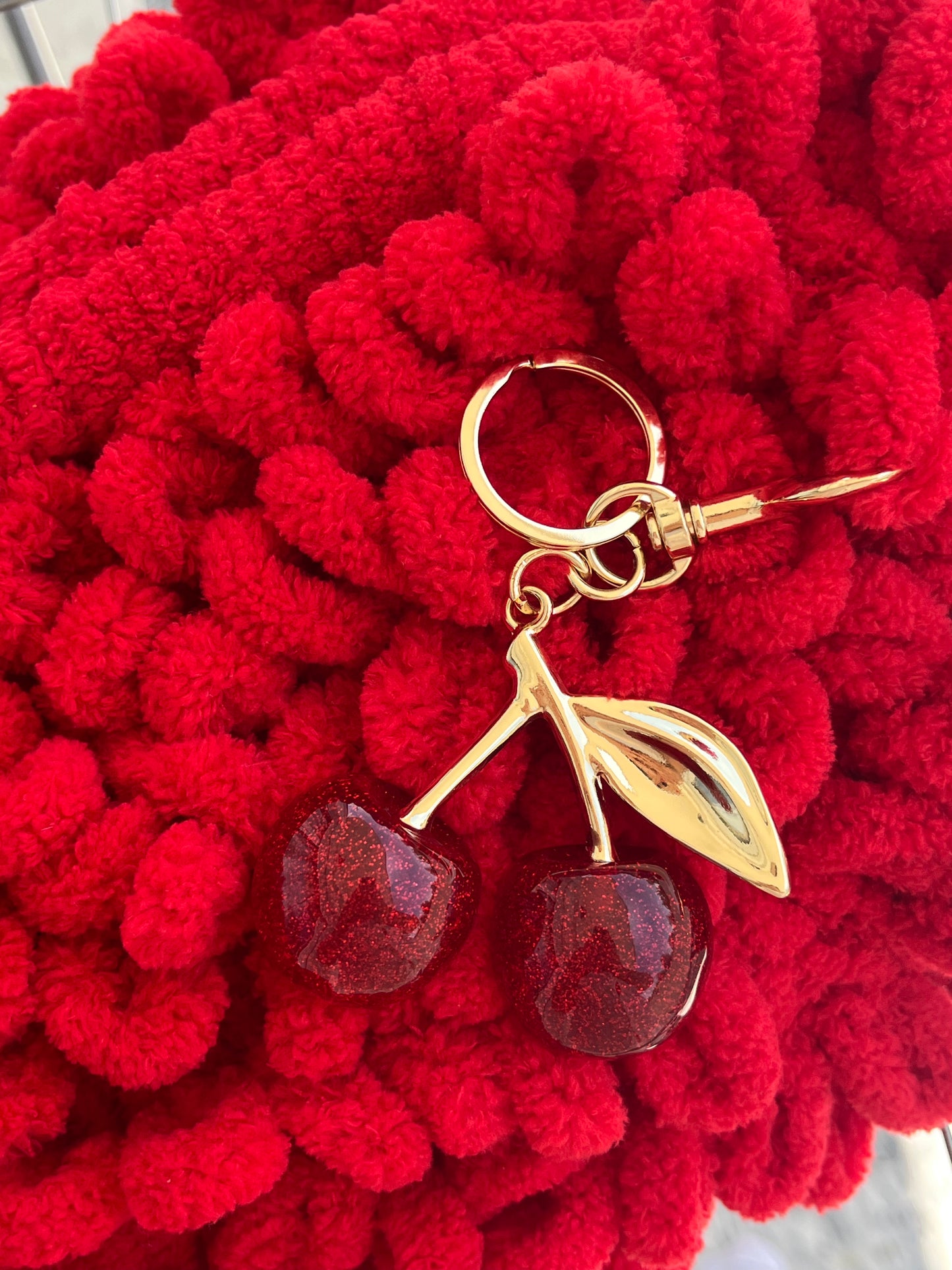 Μπρελόκ Τσάντας 'Glitter Cherry'