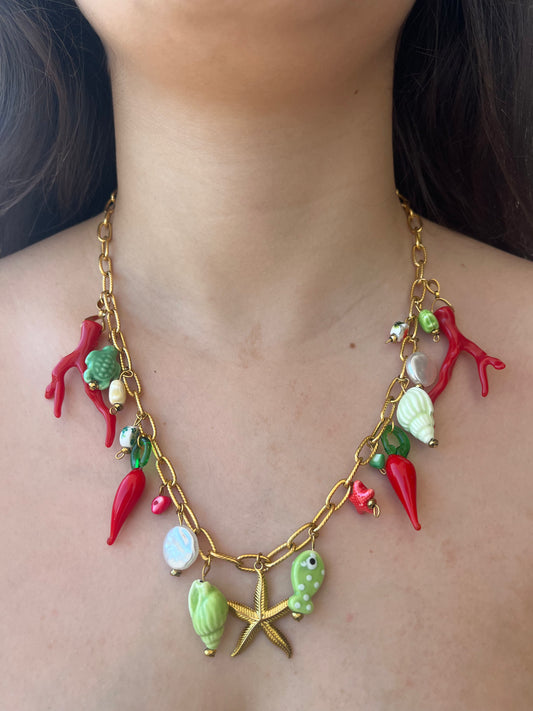 Charms Hot Bikini – Χειροποίητο Ατσάλινο Κολιέ με Καλοκαιρινή Έμπνευση