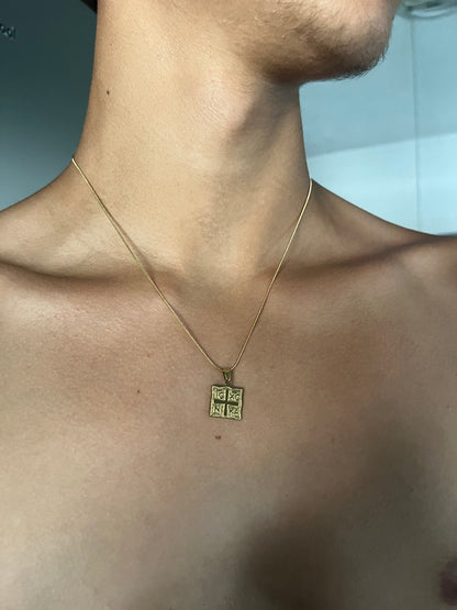 Κολιέ Ατσάλινο Κωσταντινάτο με Αλυσίδα Unisex